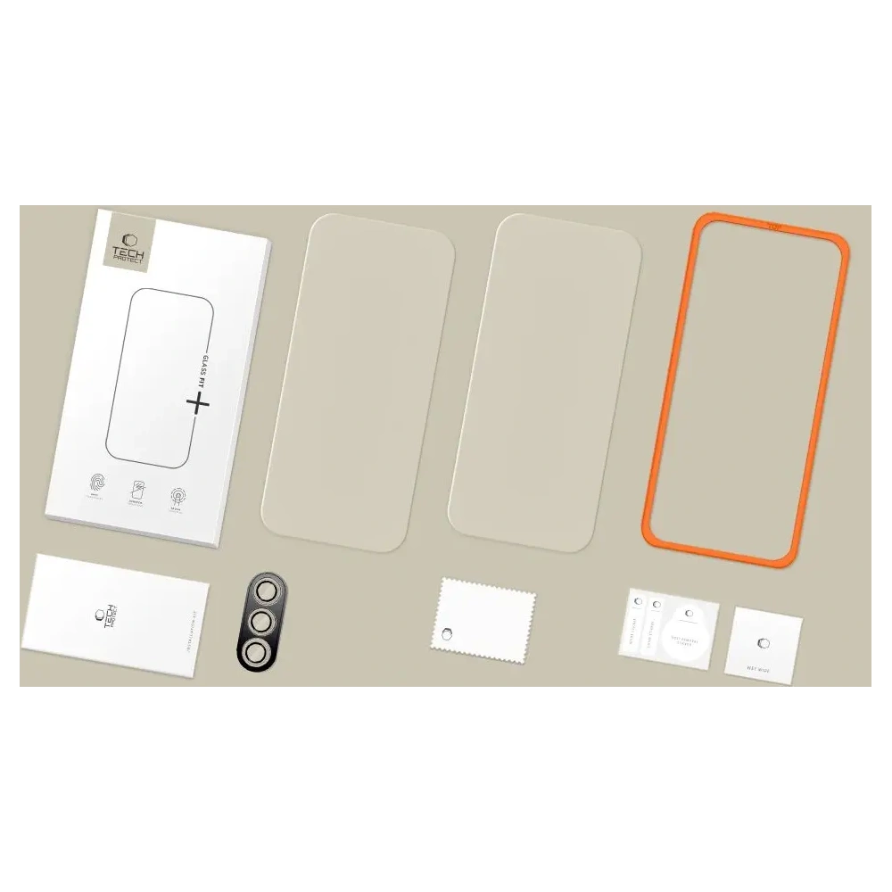 Szkło hartowane Tech-Protect Easy Set+ do Samsung Galaxy S25 FE Clear [3 PACK]