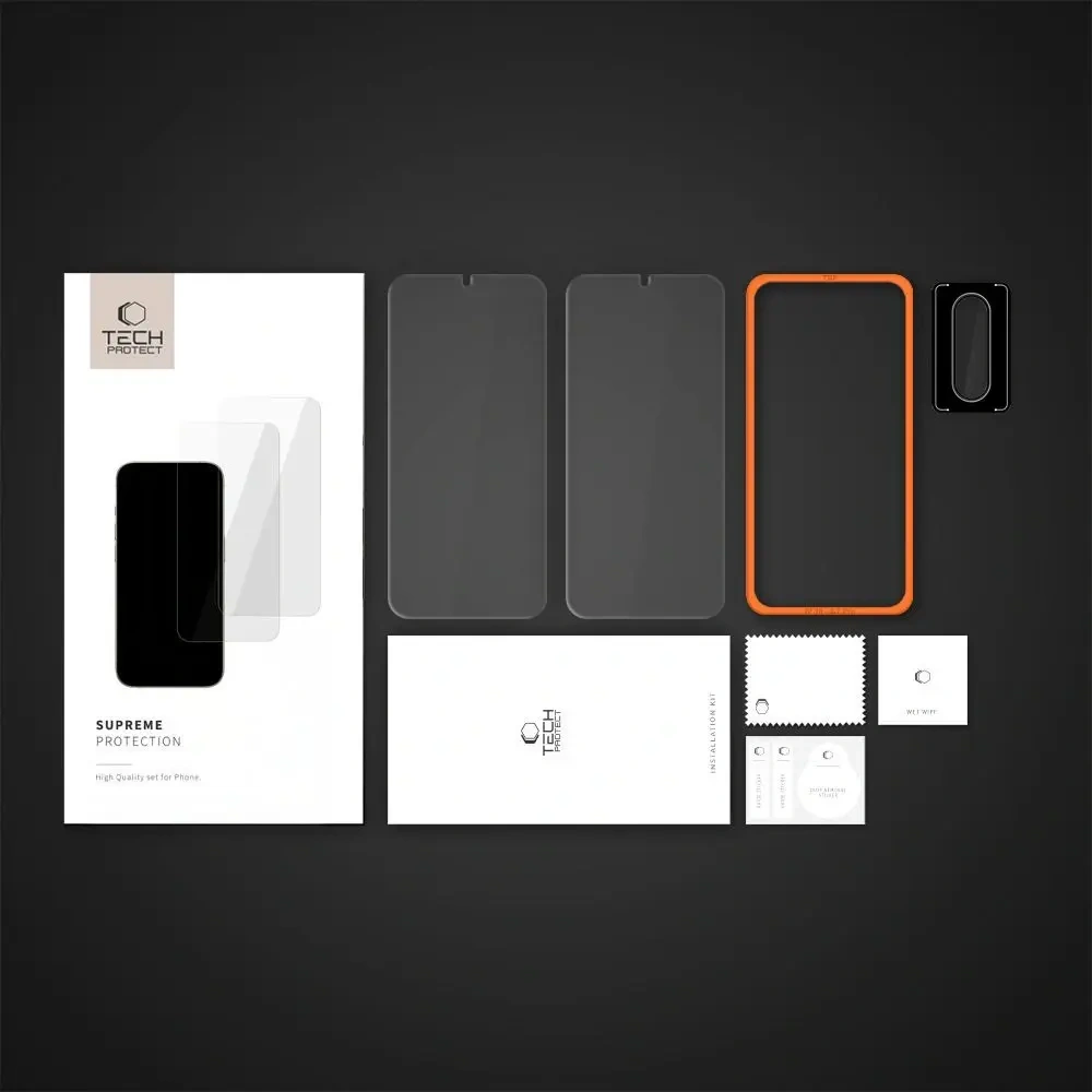 Szkło hartowane Tech-Protect Supreme Easy Set do Samsung Galaxy A17 4G / 5G Clear [3 PACK]