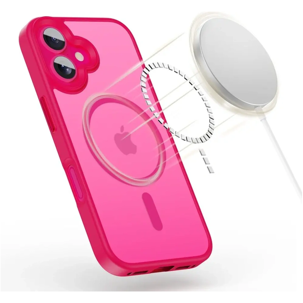 Etui Tech-Protect MagMat MagSafe do Apple iPhone 16 Blazing Pink