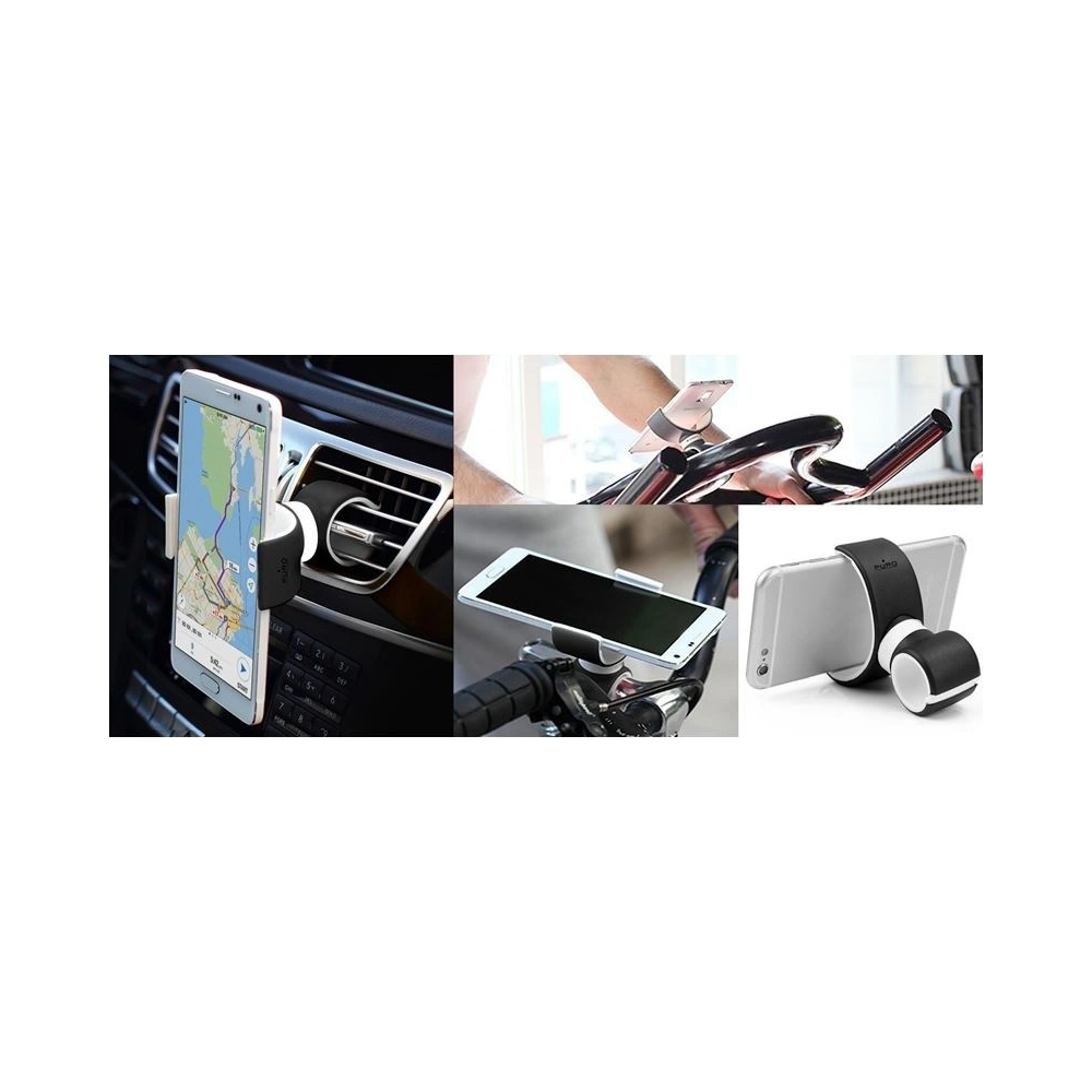 Uniwersalny uchwyt samochodowy/rowerowy PURO White 360-degree Universal Holder (Czarny)