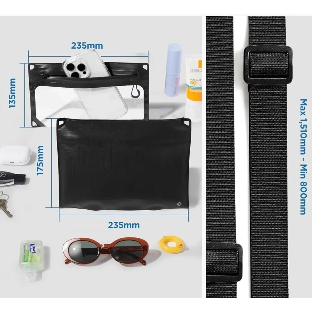 Etui Spigen A640 Universal Waterproof Case Crossbag Black