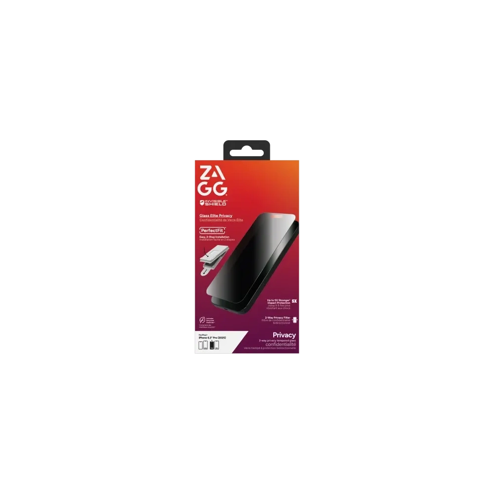 Szkło prywatyzujące ZAGG Invisibleshield Glass Elite Privacy do Apple iPhone 17 Pro