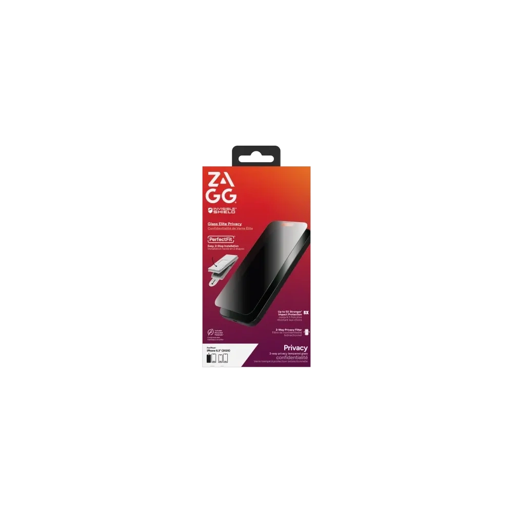 Szkło prywatyzujące ZAGG Invisibleshield Glass Elite Privacy do Apple iPhone 17