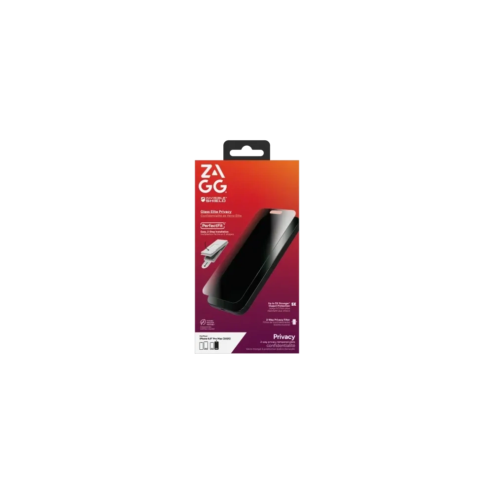Szkło prywatyzujące ZAGG Invisibleshield Glass Elite Privacy do Apple iPhone 17 Pro Max