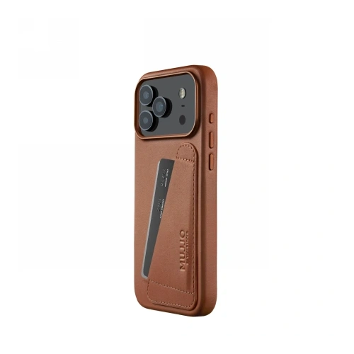 Etui Mujjo Wallet Leather Case do Apple iPhone 17 Pro Max MagSafe (tan)