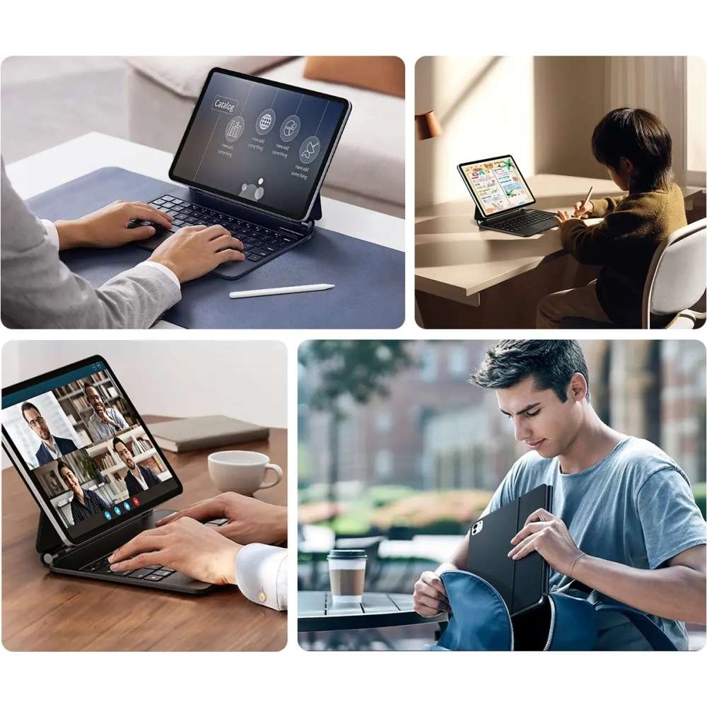 Etui Dux Ducis Keyboard (MK Series) z klawiaturą Bluetooth do Apple iPad Pro 11" 2024 czarna