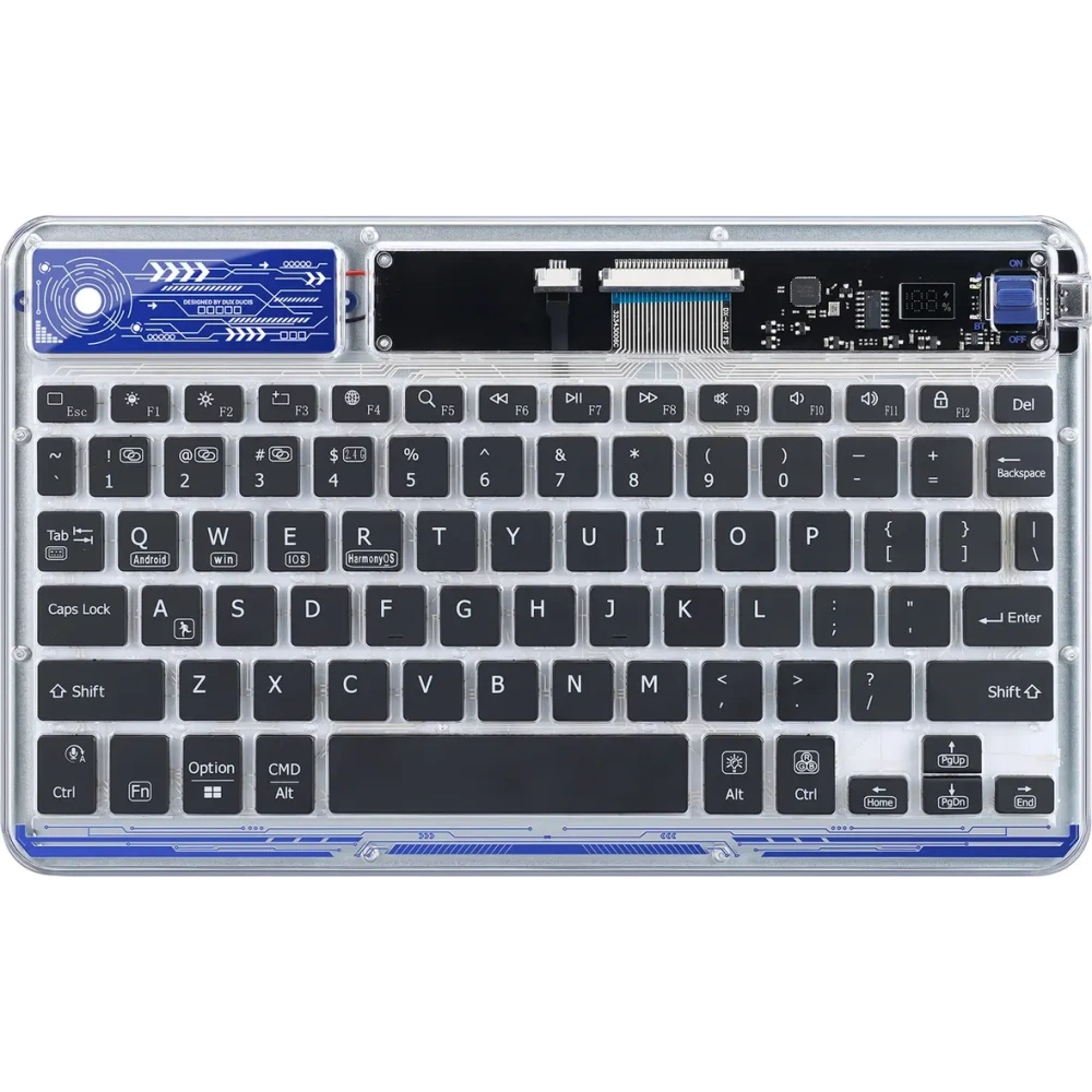 Klawiatura Dux Ducis Keyboard (CK Series) bezprzewodowa do laptopa / tabletu / telefonu przezroczysta