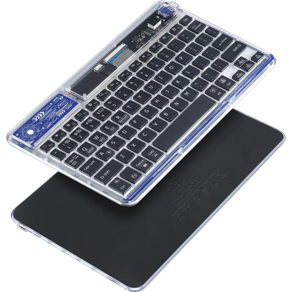 Klawiatura Dux Ducis Keyboard (CK Series) bezprzewodowa do laptopa / tabletu / telefonu przezroczysta