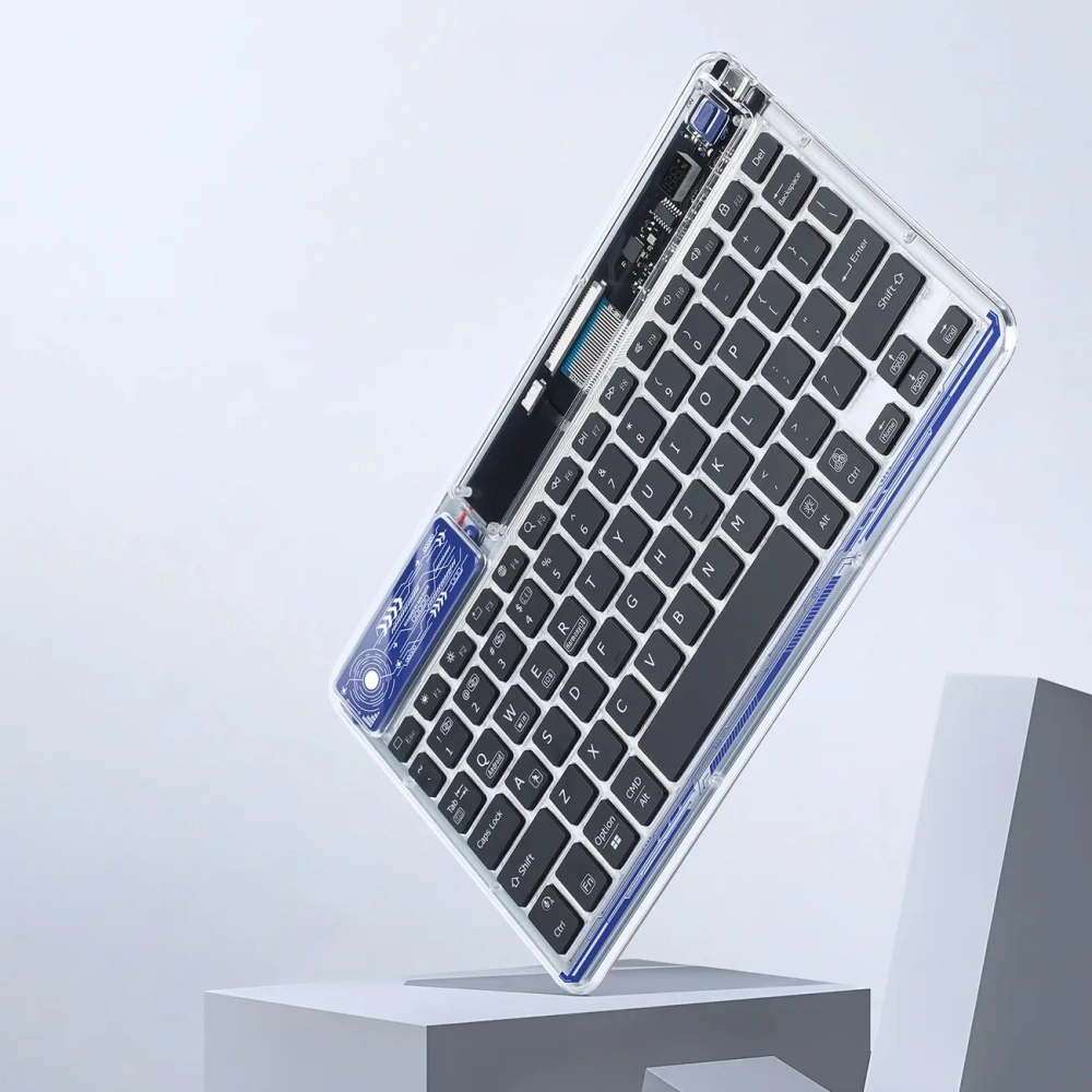 Klawiatura Dux Ducis Keyboard (CK Series) bezprzewodowa do laptopa / tabletu / telefonu przezroczysta