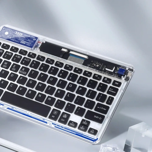 Klawiatura Dux Ducis Keyboard (CK Series) bezprzewodowa do laptopa / tabletu / telefonu przezroczysta