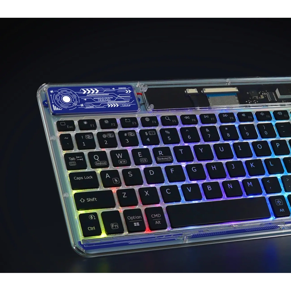 Klawiatura Dux Ducis Keyboard (CK Series) bezprzewodowa do laptopa / tabletu / telefonu przezroczysta