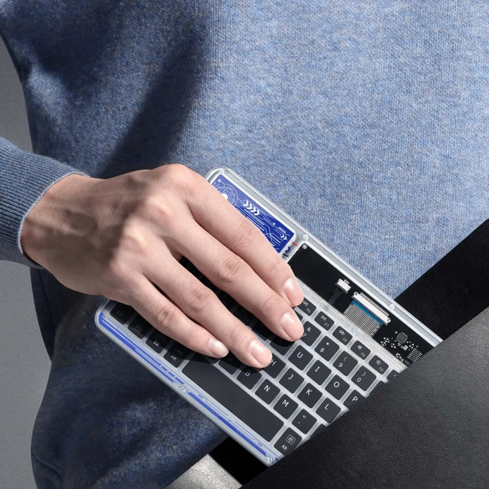 Klawiatura Dux Ducis Keyboard (CK Series) bezprzewodowa do laptopa / tabletu / telefonu przezroczysta