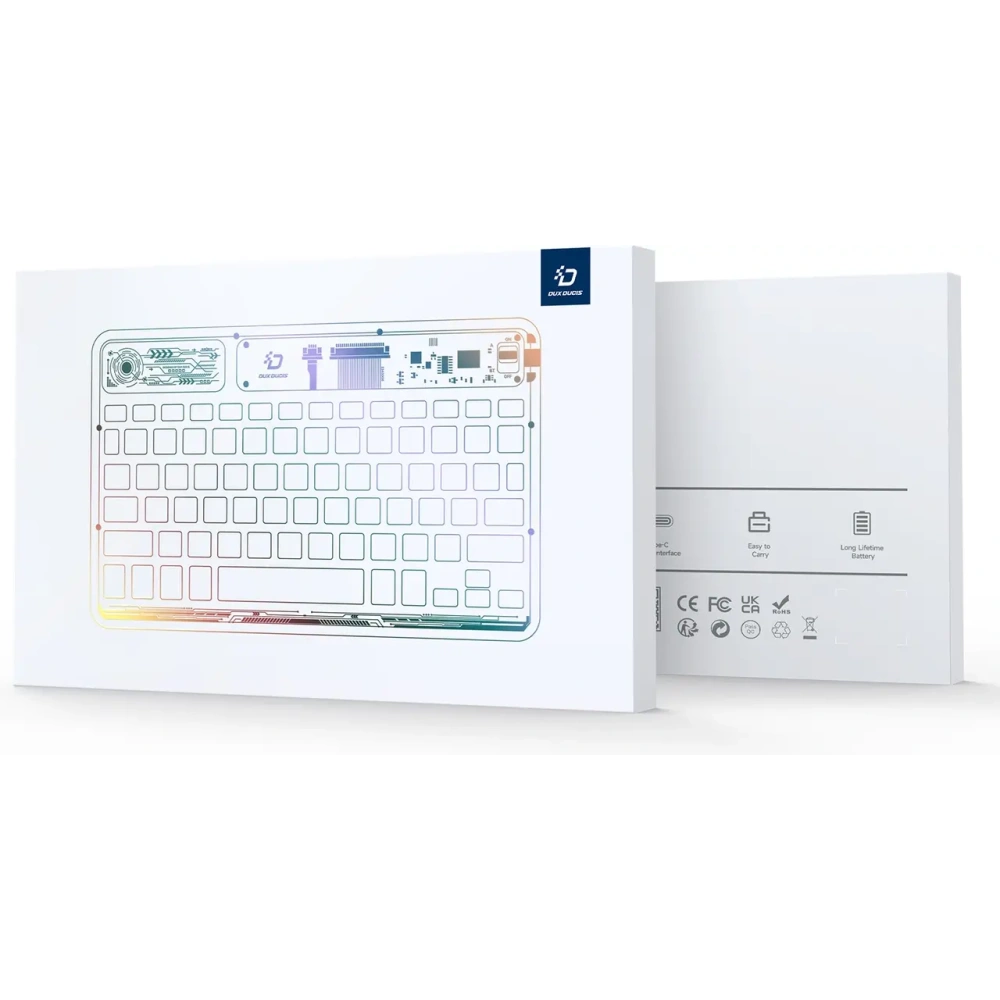 Klawiatura Dux Ducis Keyboard (CK Series) bezprzewodowa do laptopa / tabletu / telefonu przezroczysta