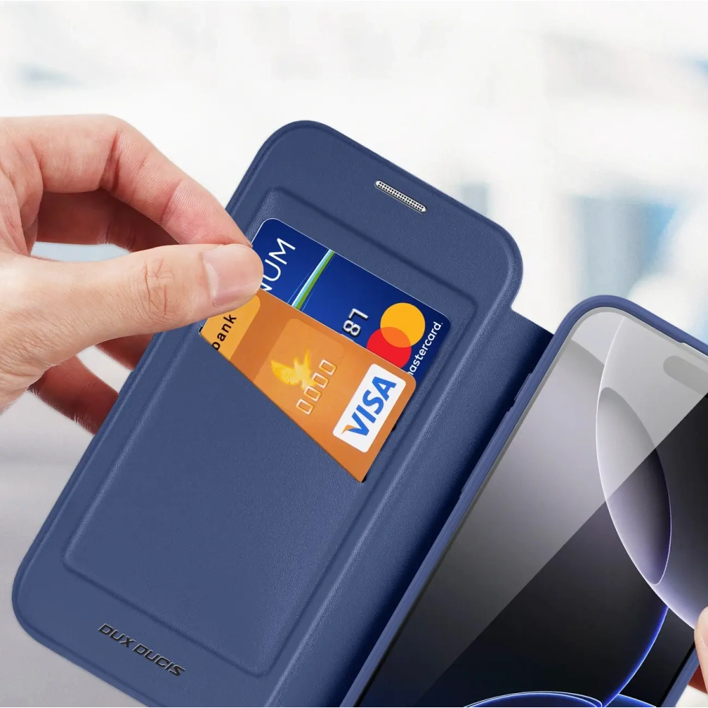 Etui z klapką Dux Ducis Skin X Pro do Apple iPhone 17 Pro MagSafe niebieskie