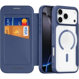 Etui z klapką Dux Ducis Skin X Pro do Apple iPhone 17 Pro MagSafe niebieskie