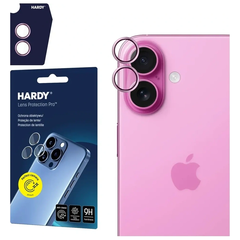 Ochrona na obiektyw aparatu 3MK HARDY Lens Protection Pro do Apple iPhone 17 fioletowy