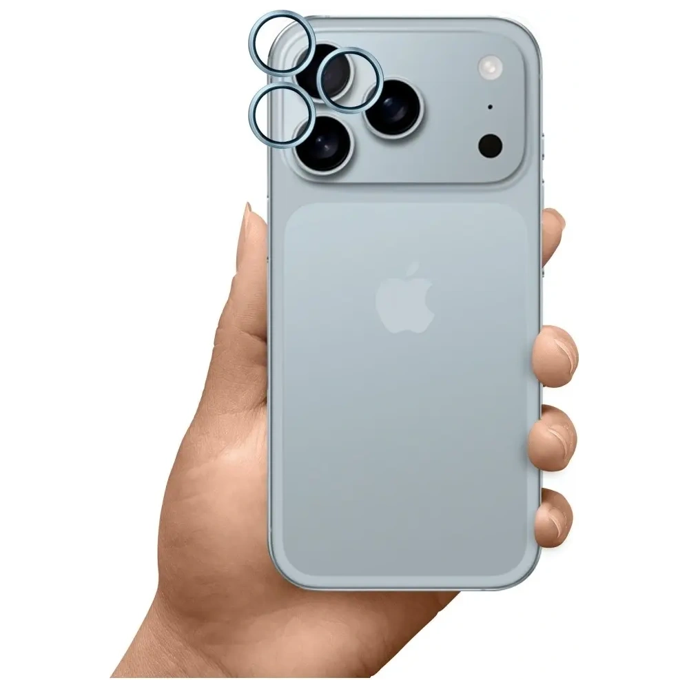 Ochrona na obiektyw aparatu 3MK HARDY Lens Protection Pro do Apple iPhone 17 Pro / 17 Pro Max niebieski