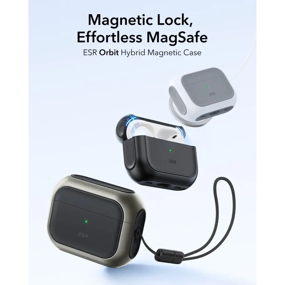 Etui ESR Orbit HaloLock MagSafe do Apple AirPods Pro 3 Titanium