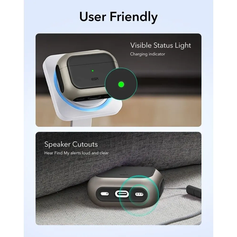 Etui ESR Orbit HaloLock MagSafe do Apple AirPods Pro 3 Titanium