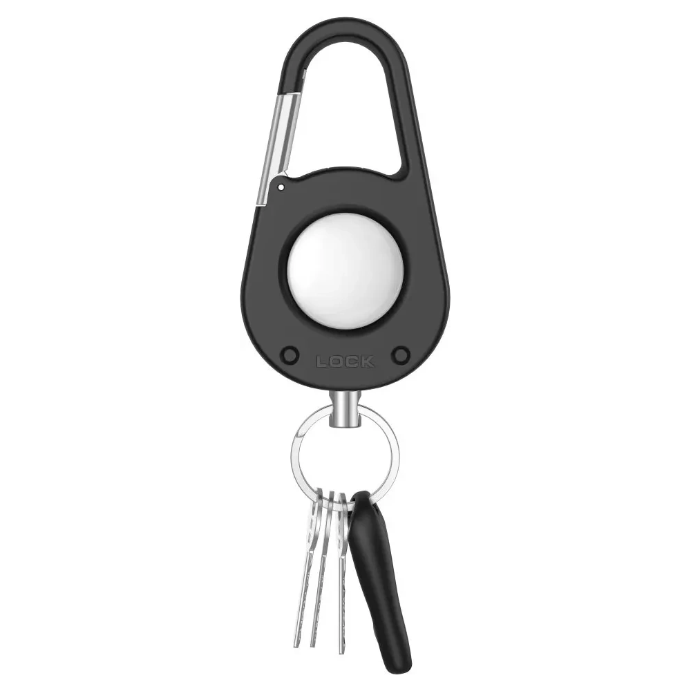 Etui Tech-Protect Slidelock Carabiner Keychain do Apple AirTag 1 / 2 Black