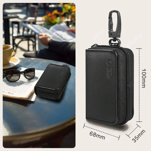 Klatka Faradaya Tech-Protect KLR300 Pouch Keyless RFID Signal Blocker Case Black/black