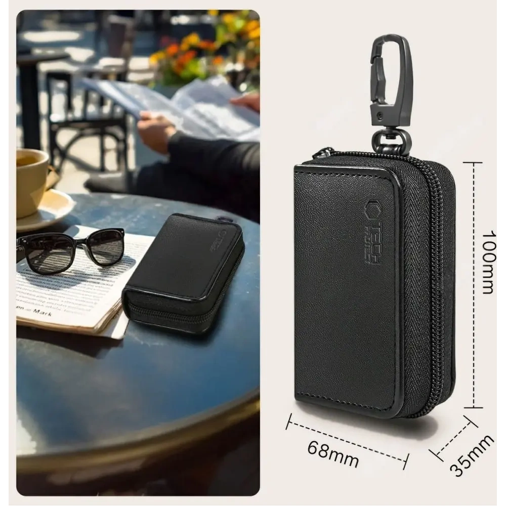 Klatka Faradaya Tech-Protect KLR300 Pouch Keyless RFID Signal Blocker Case Black/black