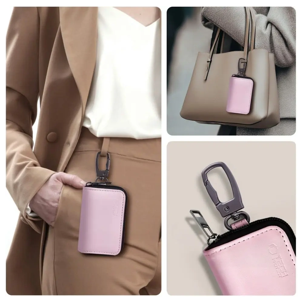 Klatka Faradaya Tech-Protect KLR300 Pouch Keyless RFID Signal Blocker Case Pink