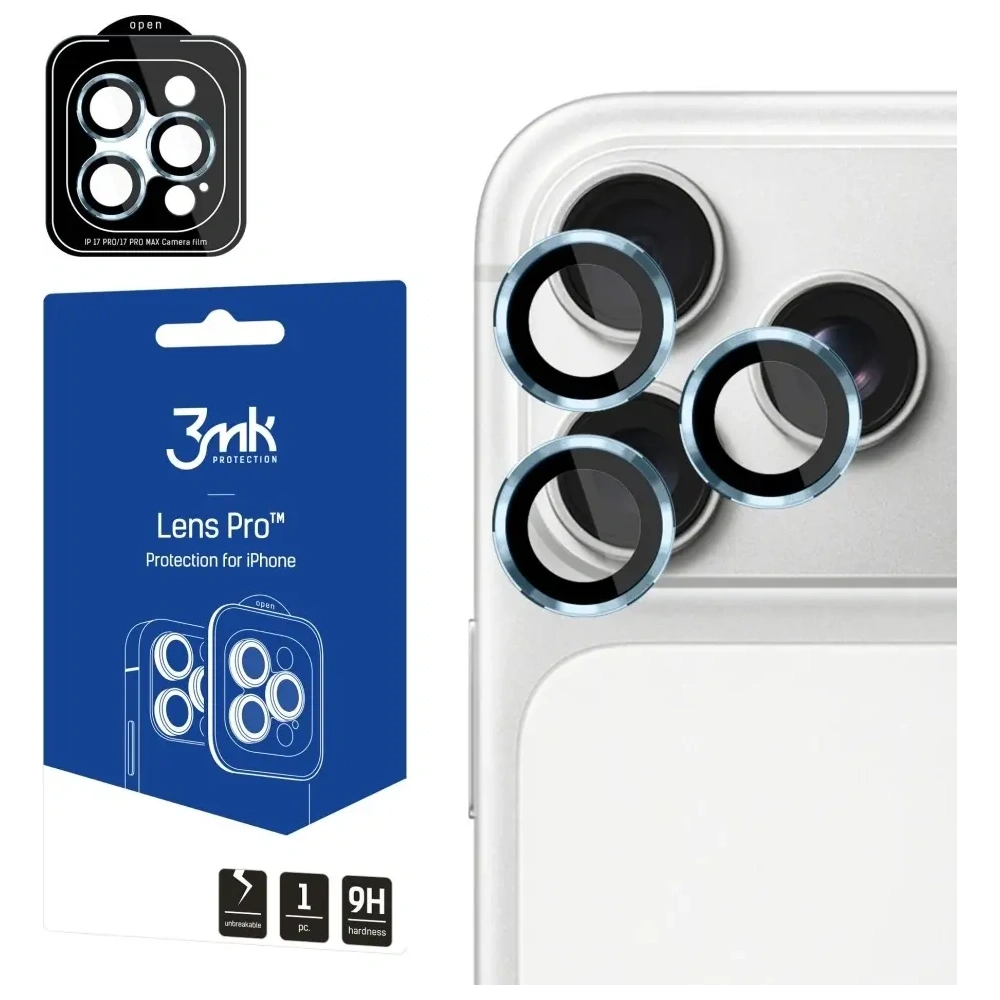 Ochrona na obiektyw aparatu 3MK Lens Protection Pro do Apple iPhone 17 Pro / 17 Pro Max niebieski