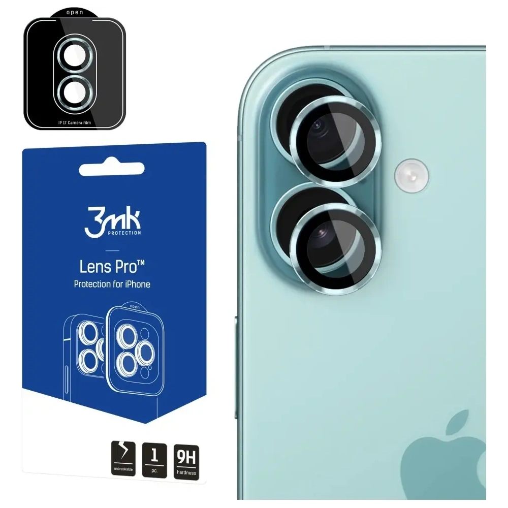 Ochrona na obiektyw aparatu 3MK Lens Protection Pro do Apple iPhone 17 zielony