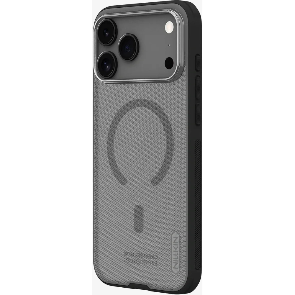 Etui Nillkin Super Frosted Shield Pro Magnetic MagSafe do Apple iPhone 17 Pro Max półprzezroczyste-czarne