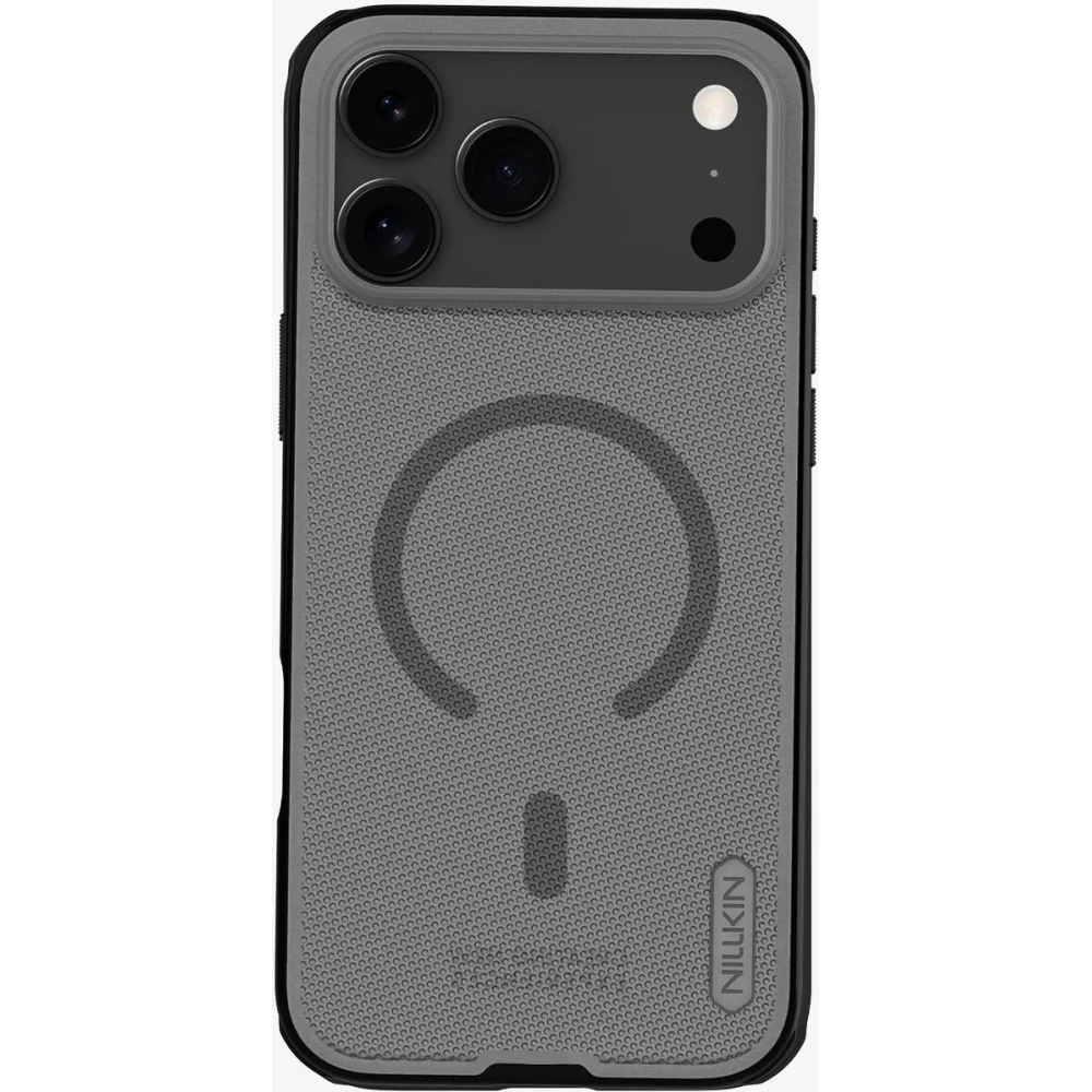 Etui Nillkin Super Frosted Shield Pro Magnetic MagSafe do Apple iPhone 17 Pro Max półprzezroczyste-czarne