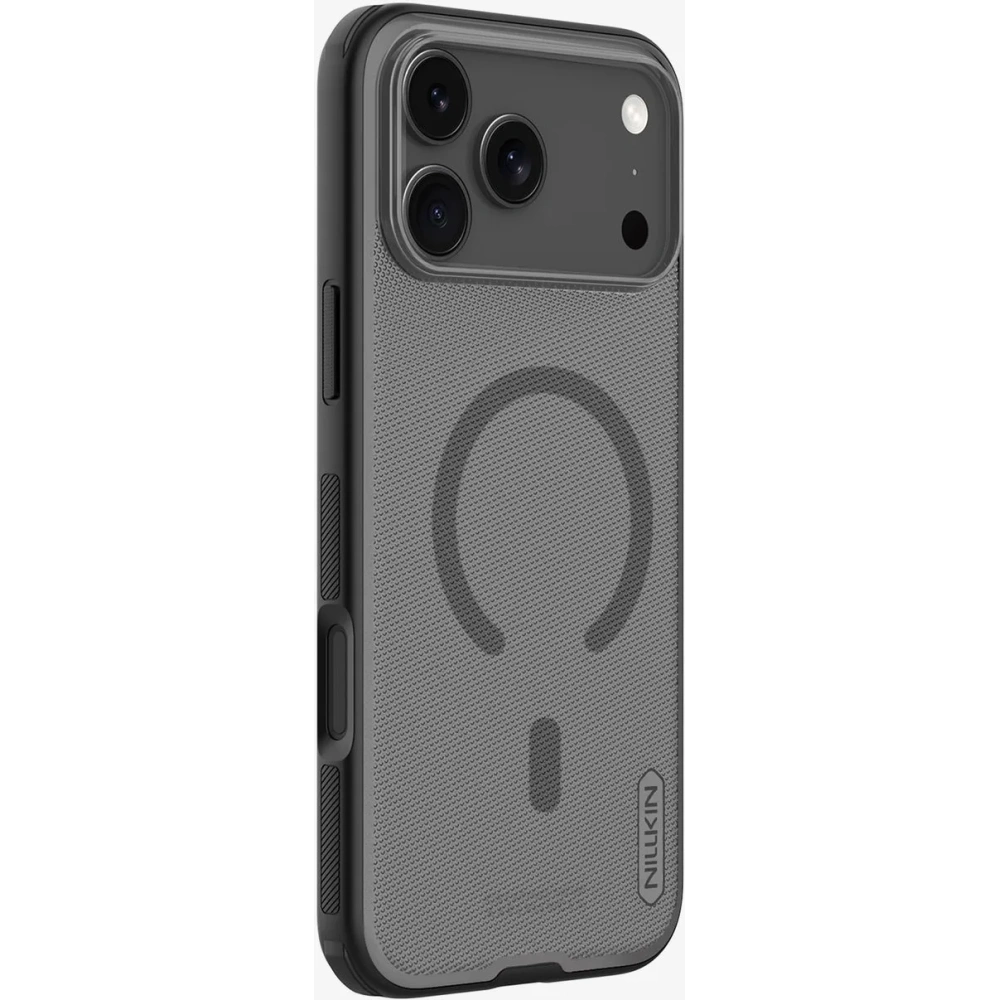 Etui Nillkin Super Frosted Shield Pro Magnetic MagSafe do Apple iPhone 17 Pro Max półprzezroczyste-czarne