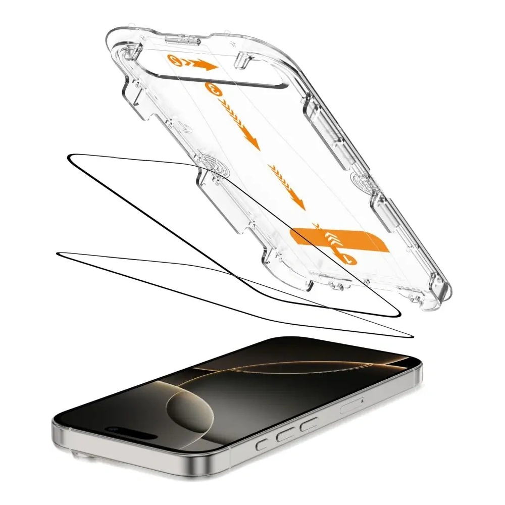 [CR] Szkło hartowane Tech-Protect Quick Set+ Apple iPhone 16 Pro Black