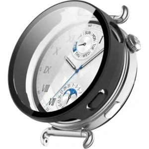 Etui ze szkłem do zegarka Bizon Case+Glass Watch do Huawei Watch GT6 41mm matowe czarne