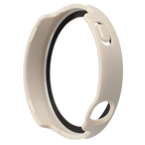 Etui ze szkłem do zegarka Bizon Case+Glass Watch do Huawei Watch GT6 41mm beżowe