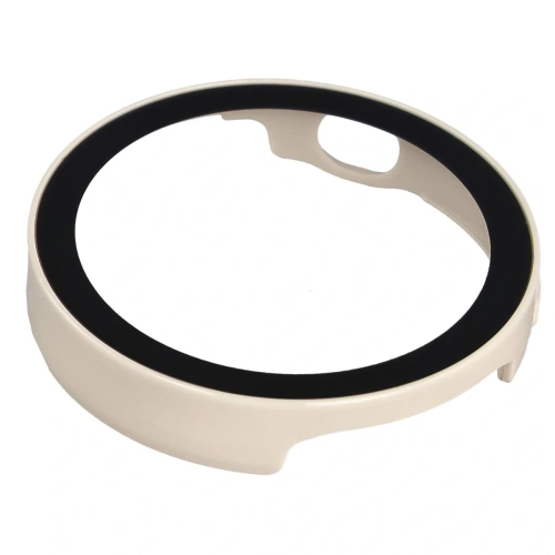 Etui ze szkłem do zegarka Bizon Case+Glass Watch do Huawei Watch GT6 41mm beżowe