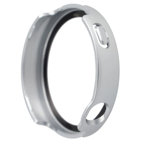 Etui ze szkłem do zegarka Bizon Case+Glass Watch do Huawei Watch GT6 41mm satynowo srebrne