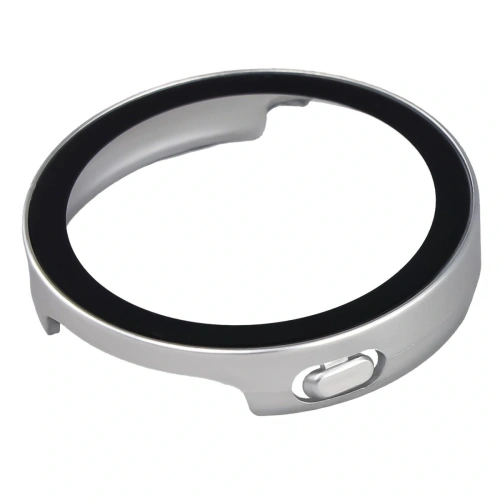 Etui ze szkłem do zegarka Bizon Case+Glass Watch do Huawei Watch GT6 41mm satynowo srebrne