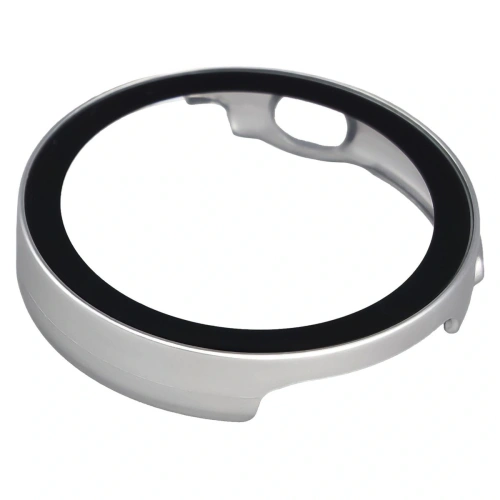 Etui ze szkłem do zegarka Bizon Case+Glass Watch do Huawei Watch GT6 41mm satynowo srebrne