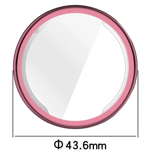 Etui z osłoną ekranu Bizon Case Watch Felipe do Huawei Watch GT6 41mm różowe