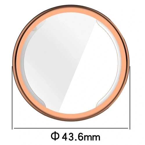 Etui z osłoną ekranu Bizon Case Watch Felipe do Huawei Watch GT6 41mm różowozłote