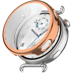 Etui z osłoną ekranu Bizon Case Watch Felipe do Huawei Watch GT6 41mm różowozłote