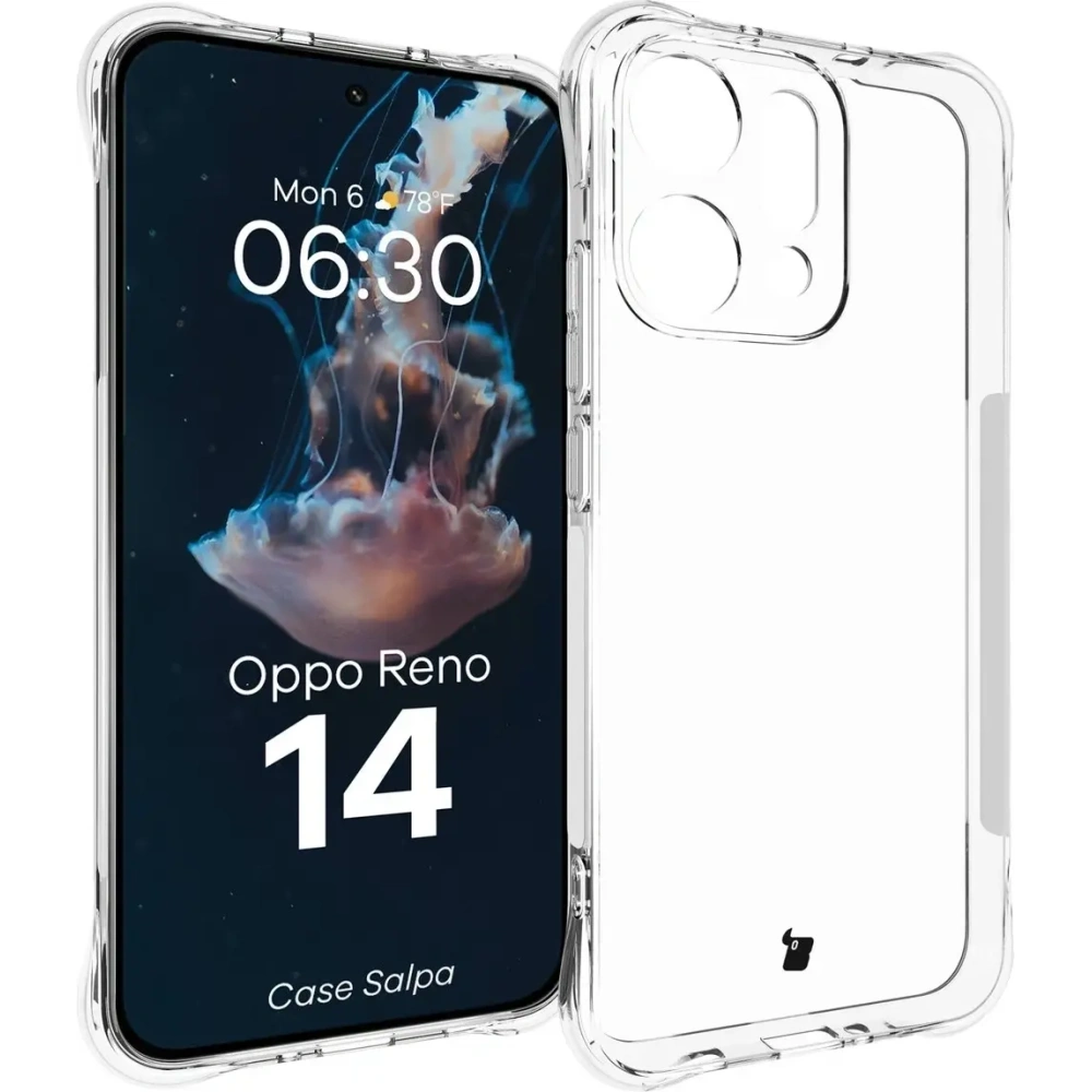 Elastyczne etui Bizon Case Salpa do Oppo Reno 14 przezroczyste