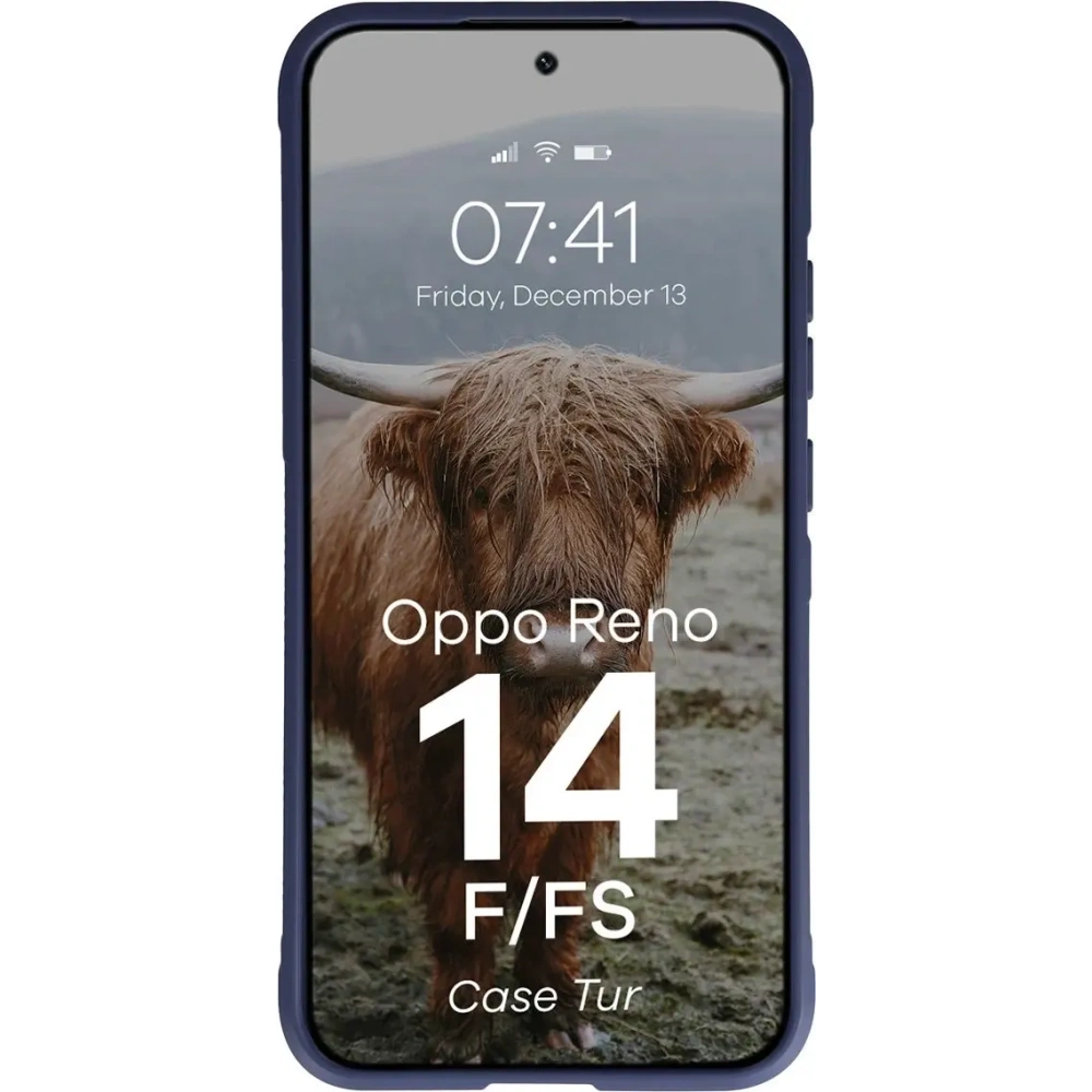 Pancerne etui Bizon Case Tur do Oppo Reno 14 F / 14 FS granatowe