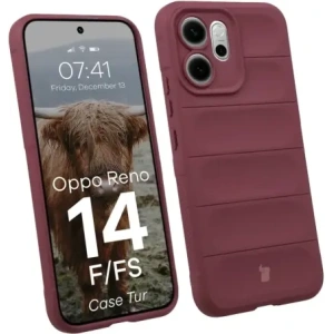 Pancerne etui Bizon Case Tur do Oppo Reno 14 F / 14 FS burgundowe