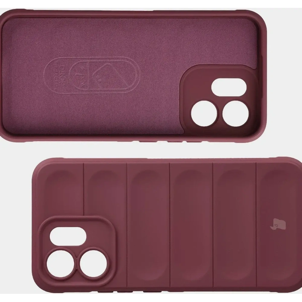 Pancerne etui Bizon Case Tur do Oppo Reno 14 F / 14 FS burgundowe