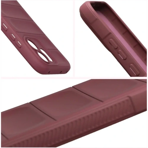 Pancerne etui Bizon Case Tur do Oppo Reno 14 F / 14 FS burgundowe