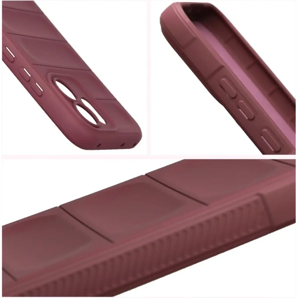Pancerne etui Bizon Case Tur do Oppo Reno 14 F / 14 FS burgundowe