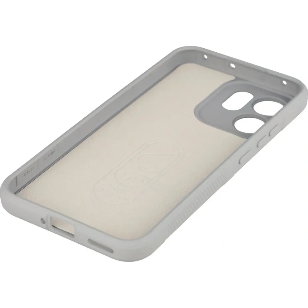 Pancerne etui Bizon Case Tur do Oppo Reno 14 F / 14 FS jasnoszare