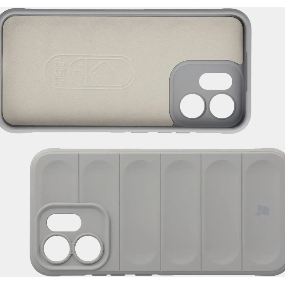 Pancerne etui Bizon Case Tur do Oppo Reno 14 F / 14 FS jasnoszare